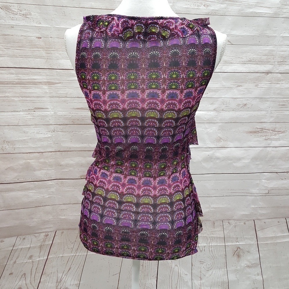 Express Womens Layered Ruffled Tank Top Size Small - Picture 2 of 4
